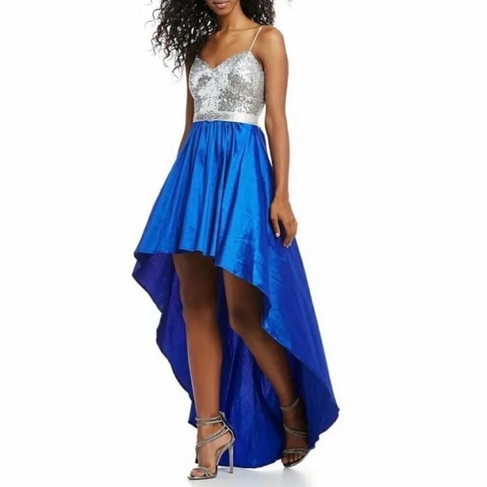 Beautiful sparkle royal blue & silver dress